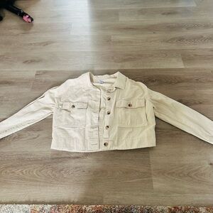 Beige Button-Up Jacket